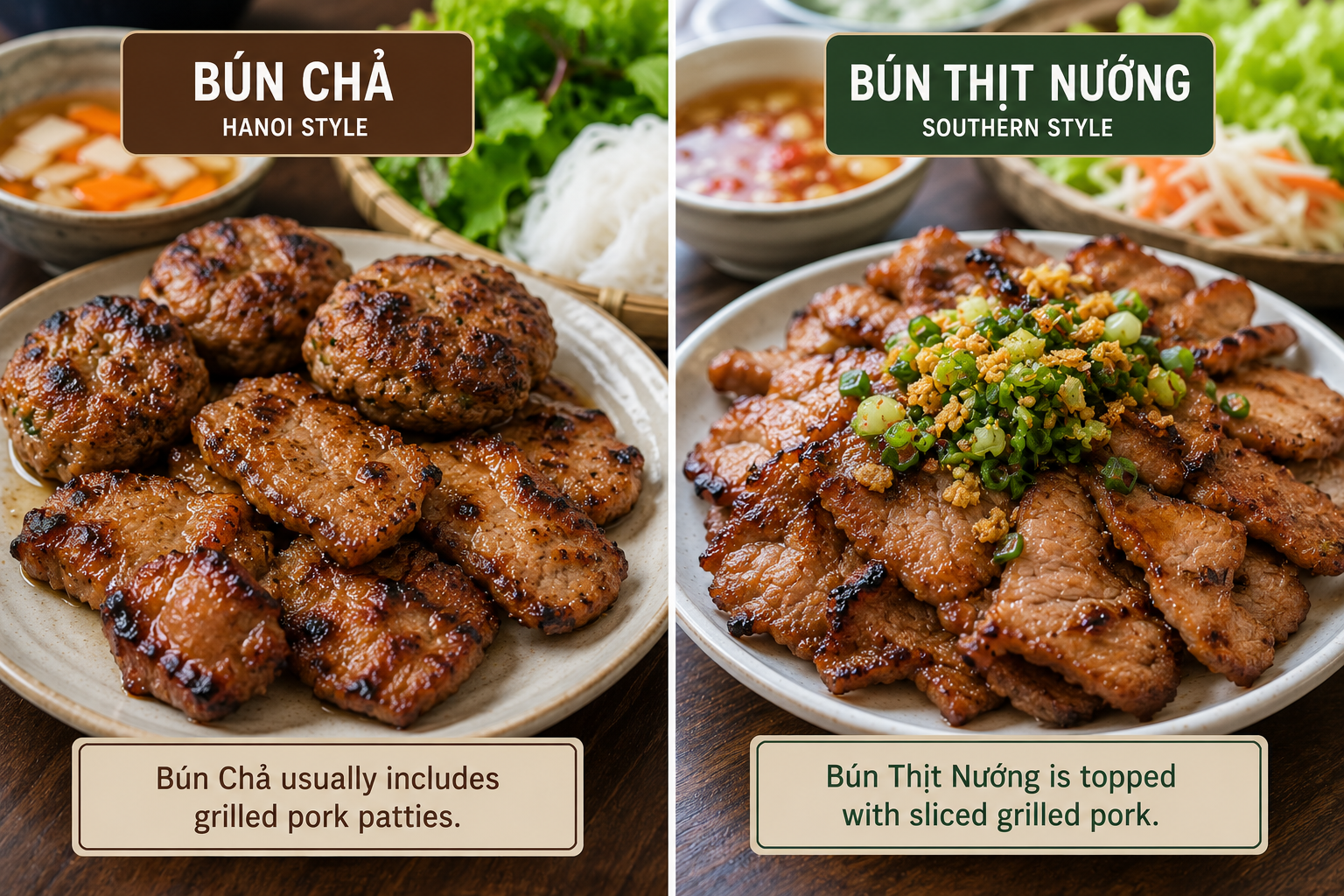 Grilled pork used for Bún Chả and Bún Thịt Nướng
