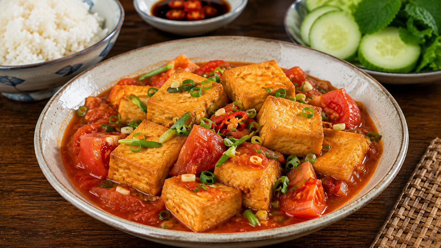 Vietnamese tofu in tomato sauce