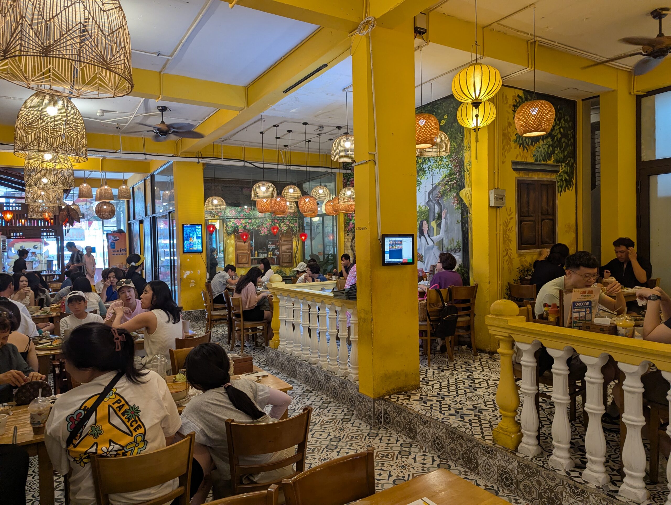 Interior of Nhà Bếp traditional Vietnamese restaurant near Han Market in Da Nang