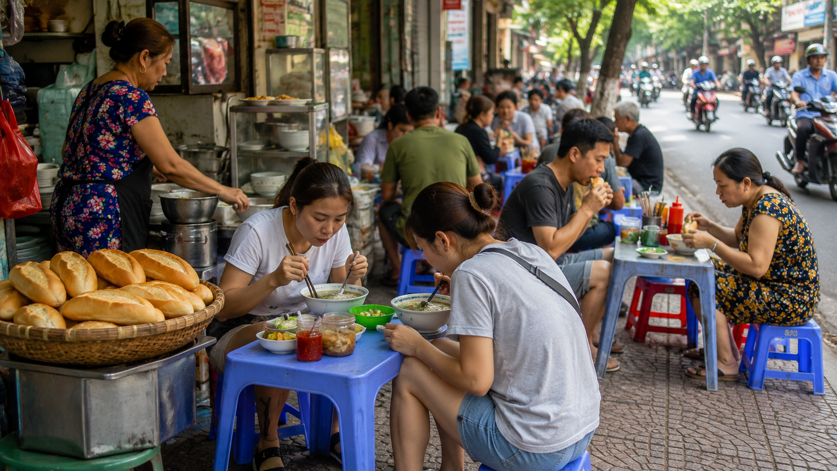Affordable street food in Vietnam