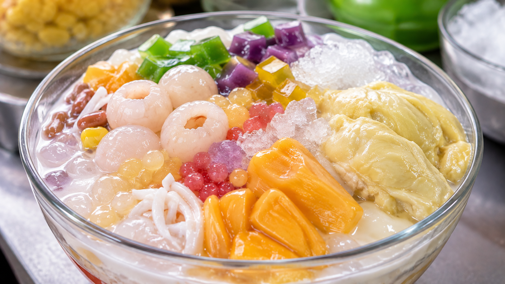 Vietnamese chè Thái tropical fruit dessert