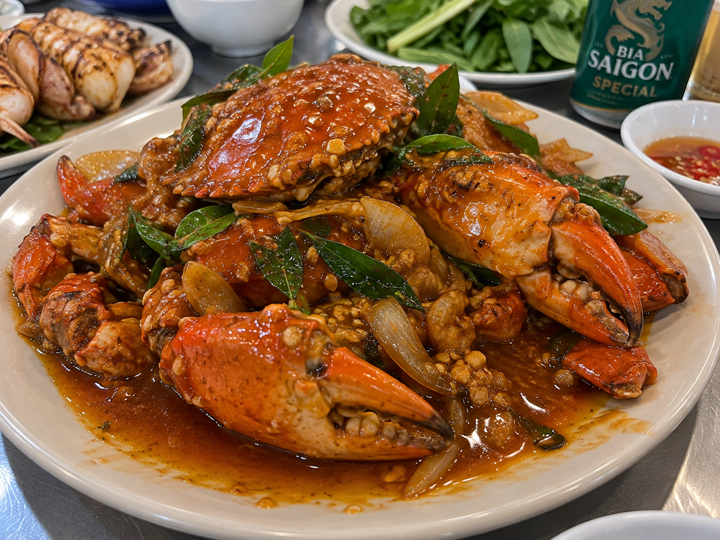 Vietnamese tamarind crab cua rang me