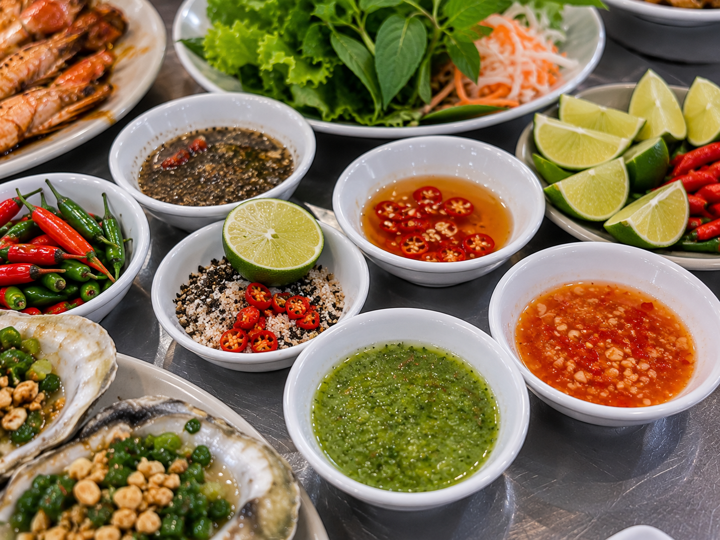 Vietnamese chili lime dipping sauce served with seafood